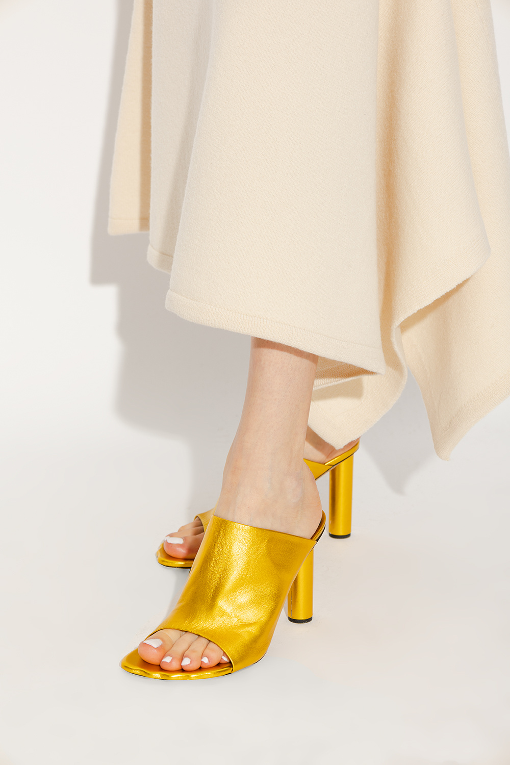 Gold Leather heeled mules Proenza Schouler Vitkac GB